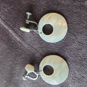 Mother of pearl antique screw back earrings.